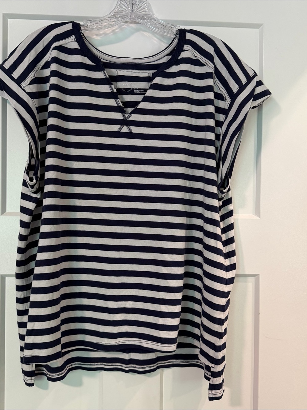 NWOT aerie Navy and White Striped Short Sleeve Tee